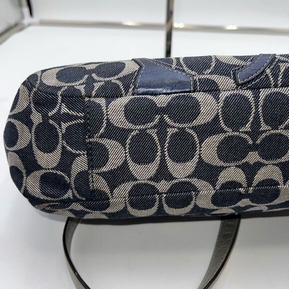 Coach Denim and Leather Signature Tote (no hang tag) - Picture 13 of 13